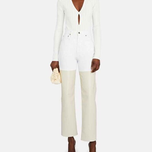 ZEYNEP ARCAY V-Neck Rib Knit Bodysuit - Picture 4 of 4